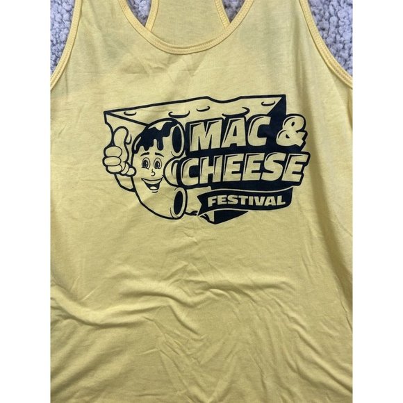 Ideal by Next Level yellow racerback sleeveless tank Mac & Cheese Festival 2XL - Picture 2 of 6